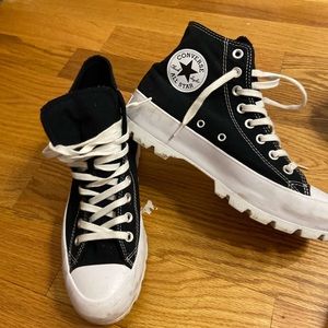 Converse high top with platform